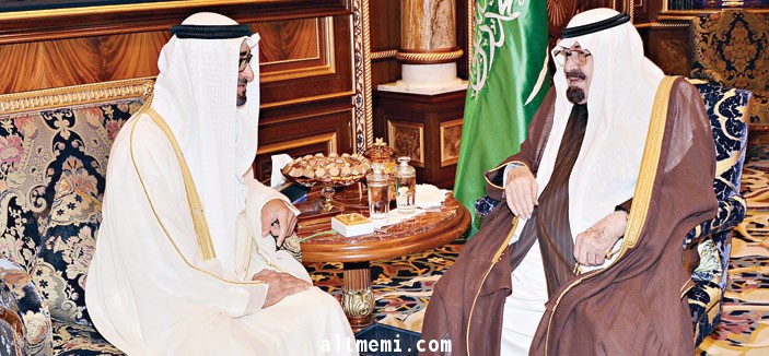 خادم الحرمين بحث مع ولي عهد أبوظبي الموضوعات المشتركة 